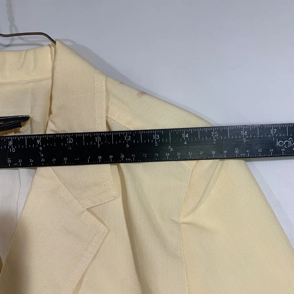 Vintage TOMBOY Blazer Jacket Size 11 Butter Yellow Pockets Career‎